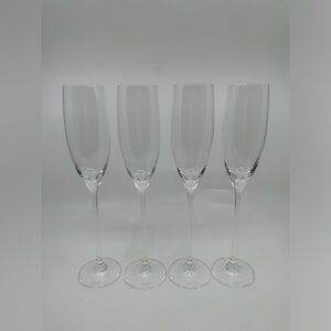 Oleg Cassini Grace Crystal Champagne Flutes Set Of 4